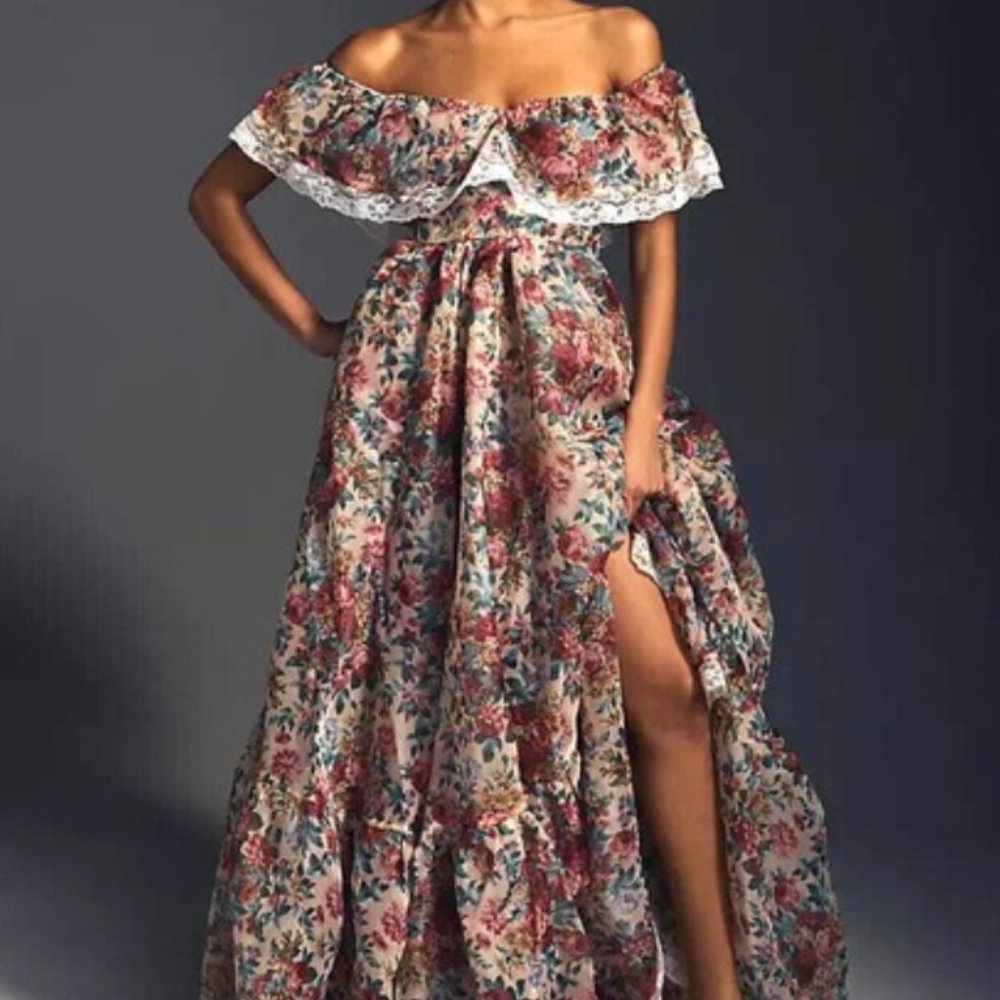 Selkie Floral Off-Shoulder Maxi Dress